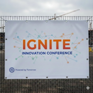 Striscione stampato con rinforzo perimetrale e occhiellato 300x100 cm